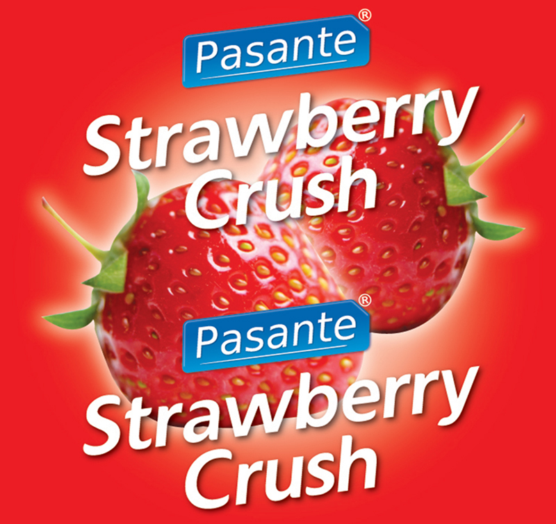 Prezervatyvai Pasante Strawberry Crush, 144 vnt.