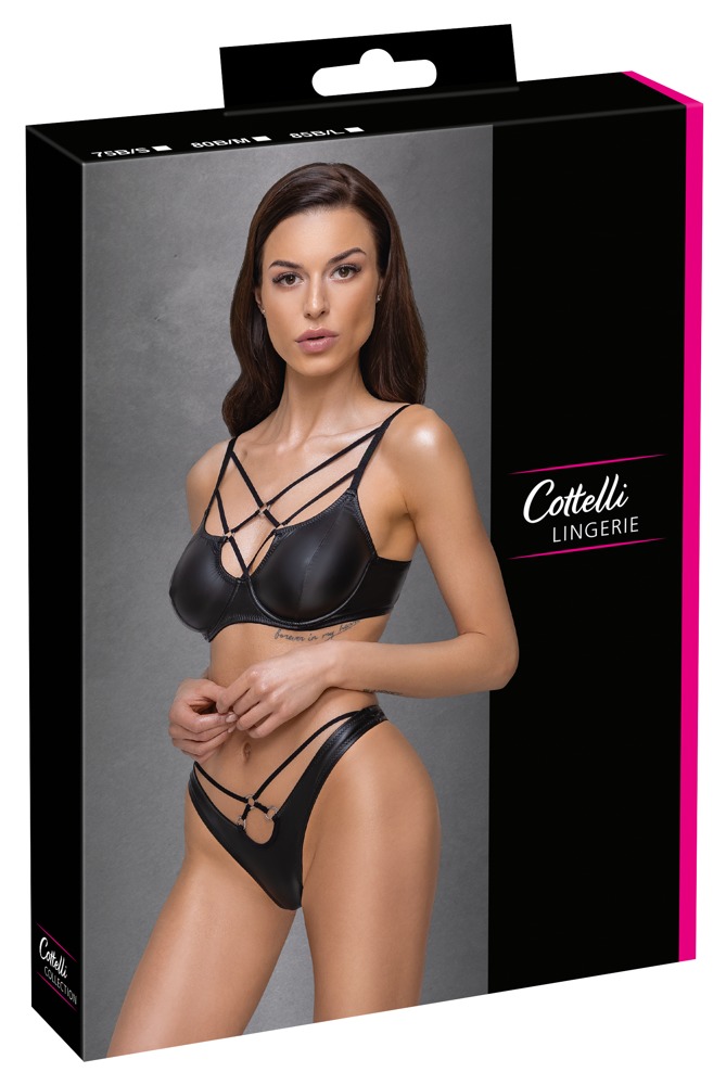 Cottelli Lingerie seksualus apatinių komplektas, juodas, 85B/L, 85B/L