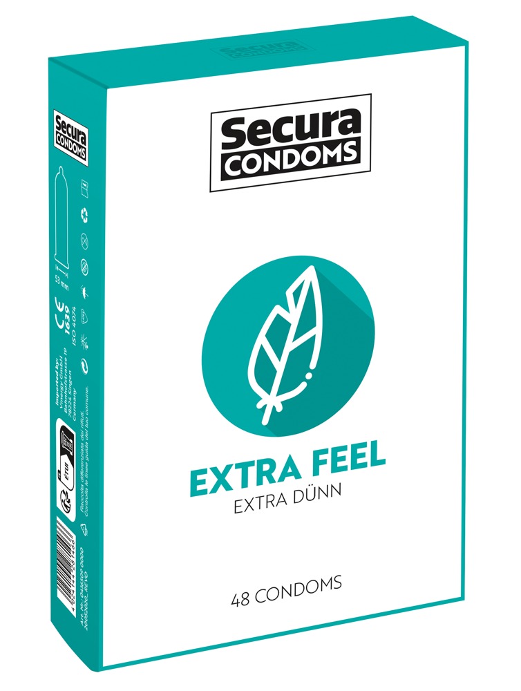 Prezervatyvai Secura Extra Feel, 48 vnt