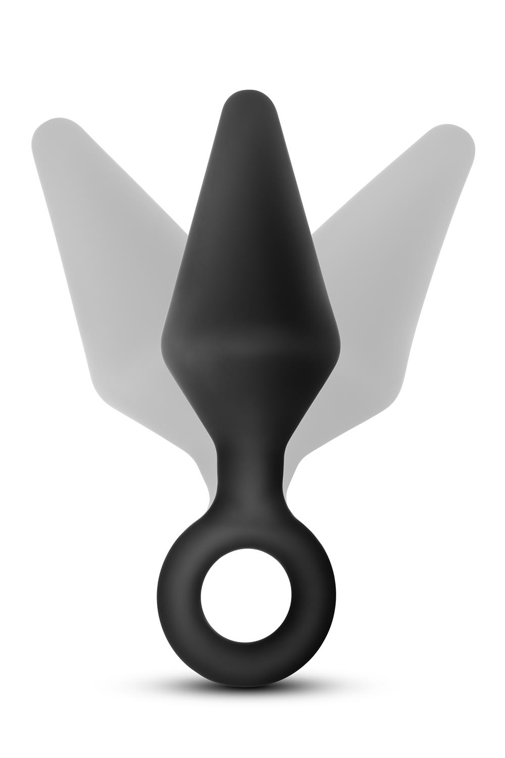 Analinis kaištis Adventures Platinum Silicone Loop Plug Medium, juodas