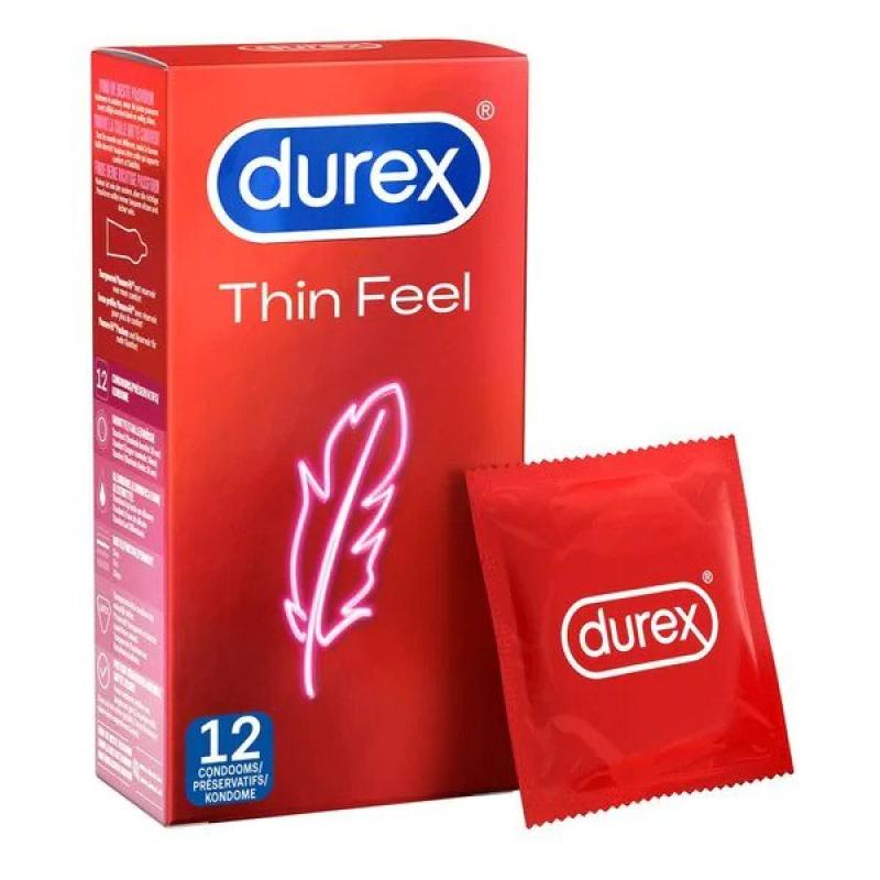 Prezervatyvai Thin Feel Durex, 12 vnt.