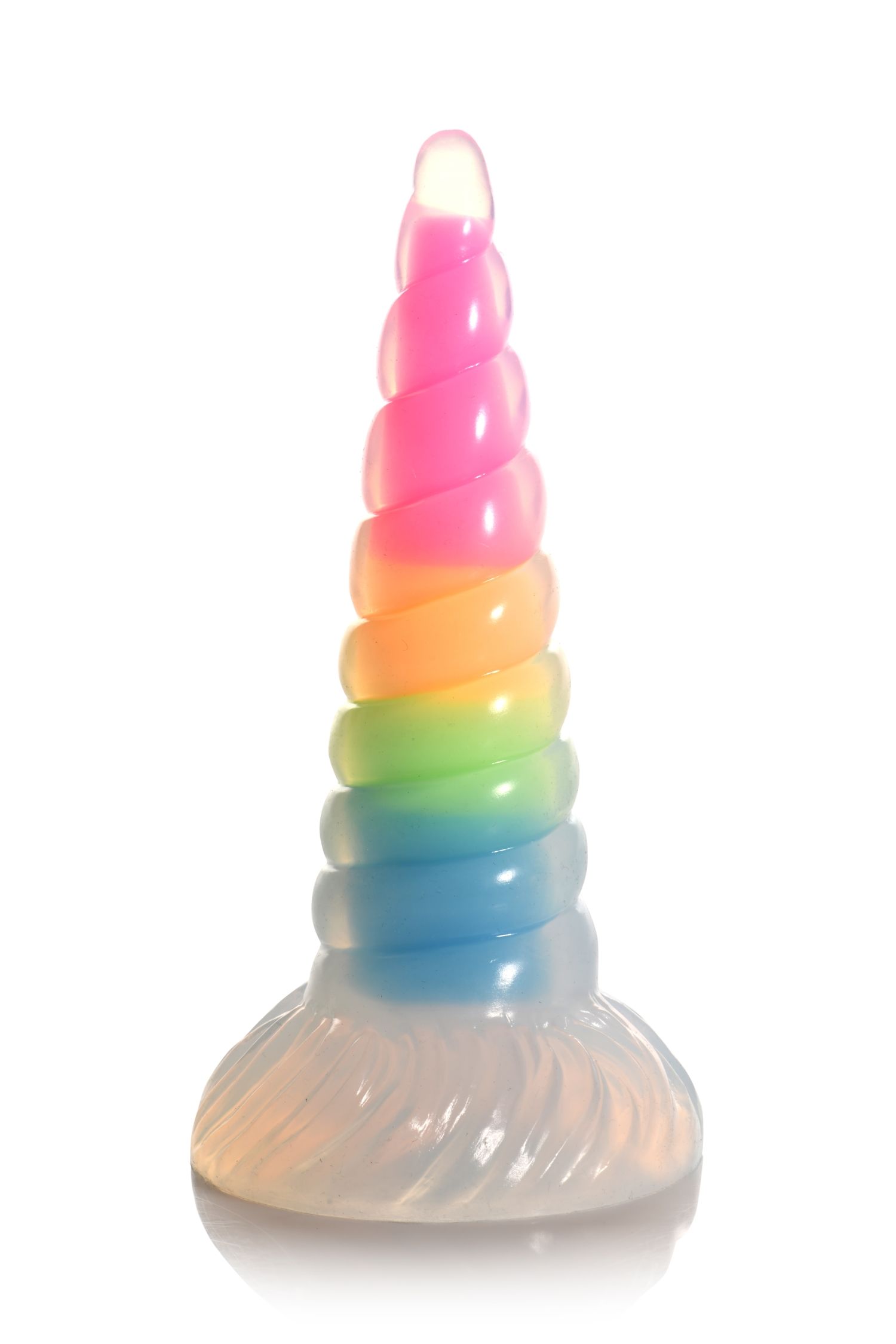 XR Brands - Luminescent Rainbow Silicone Dildo