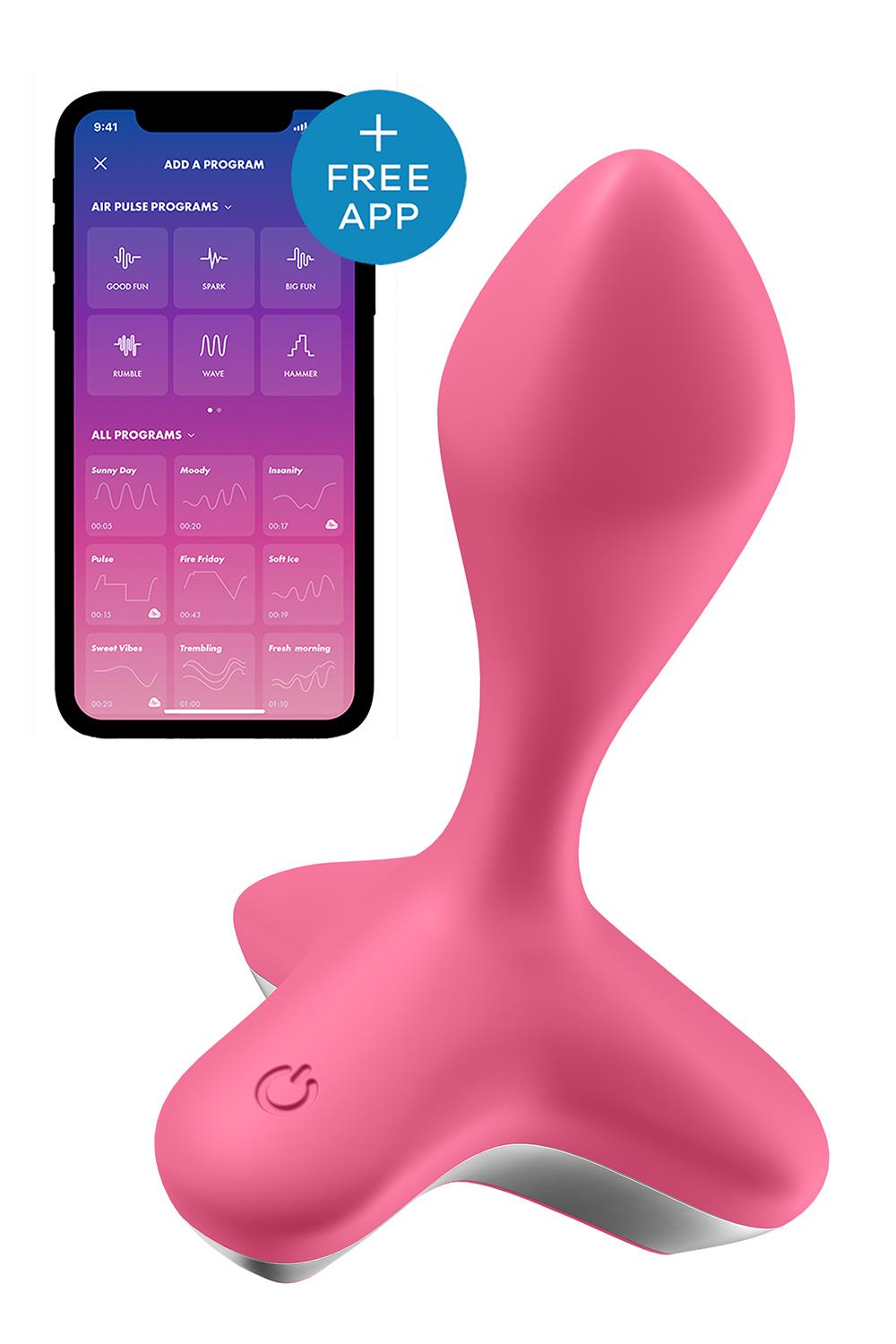 Vibruojantis analinis kaištis Game Changer Satisfyer, rožinis