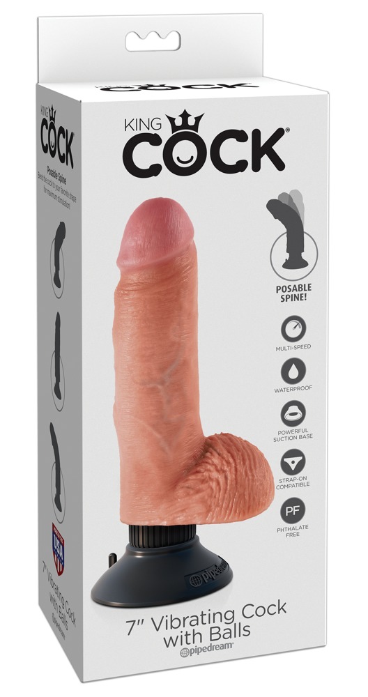 Vibruojantis falo imitatorius King Cock