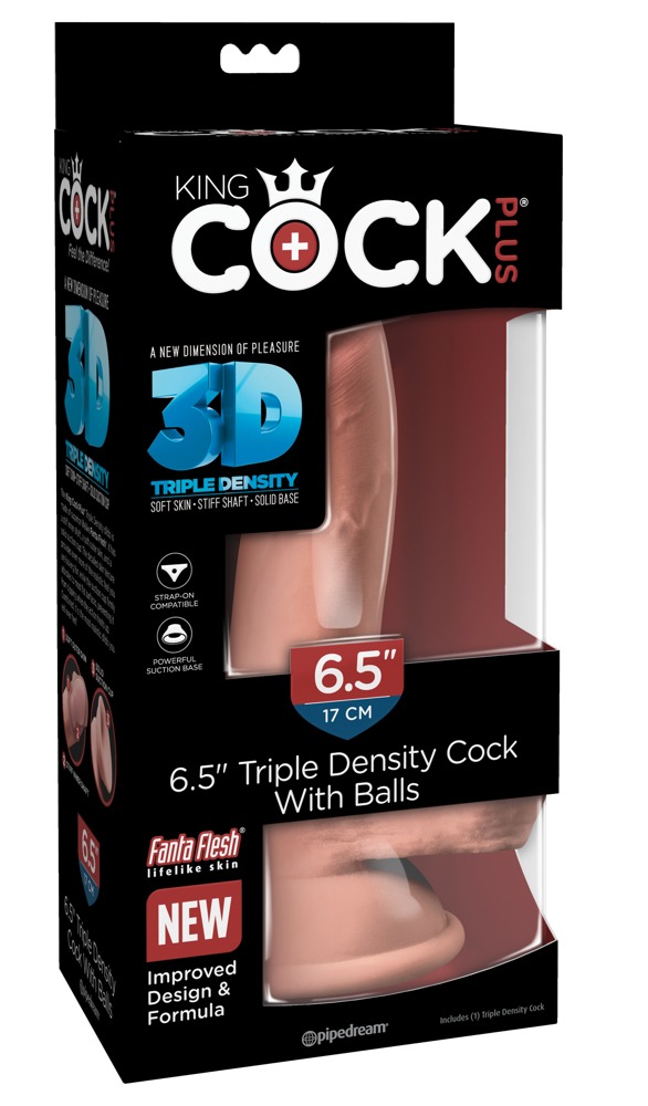 Varpos imitatorius King Cock Plus 6,5" Triple Density Cock with Balls