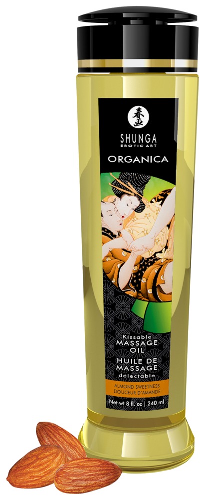 Massage oil with almond flavour 240 ml - Shunga