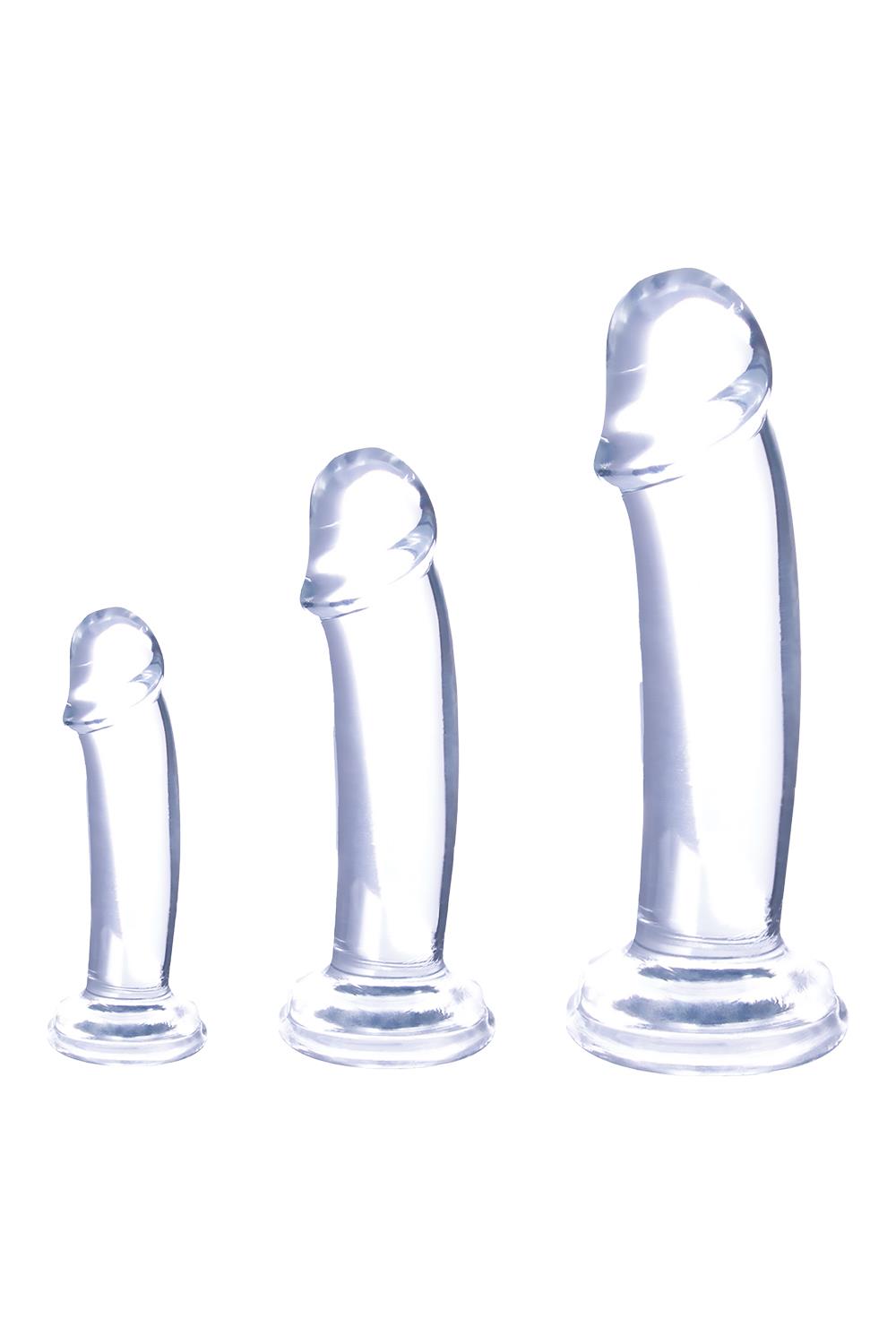 NMC TRIPLE LOVER - 3 IN 1 TRAINING KIT SET WITH 3 DIFFERENT SIZE DILDO CLEAR