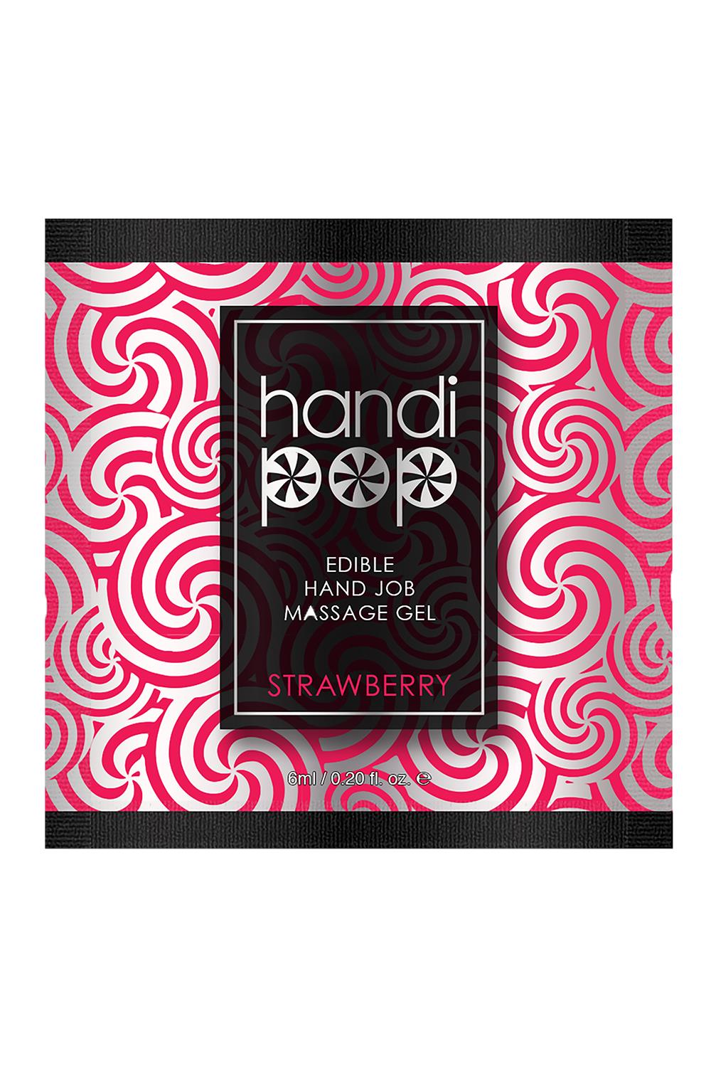 SENSUVA HANDIPOP EDIBLE MASSAGE GEL STRAWBERRY 6 ML