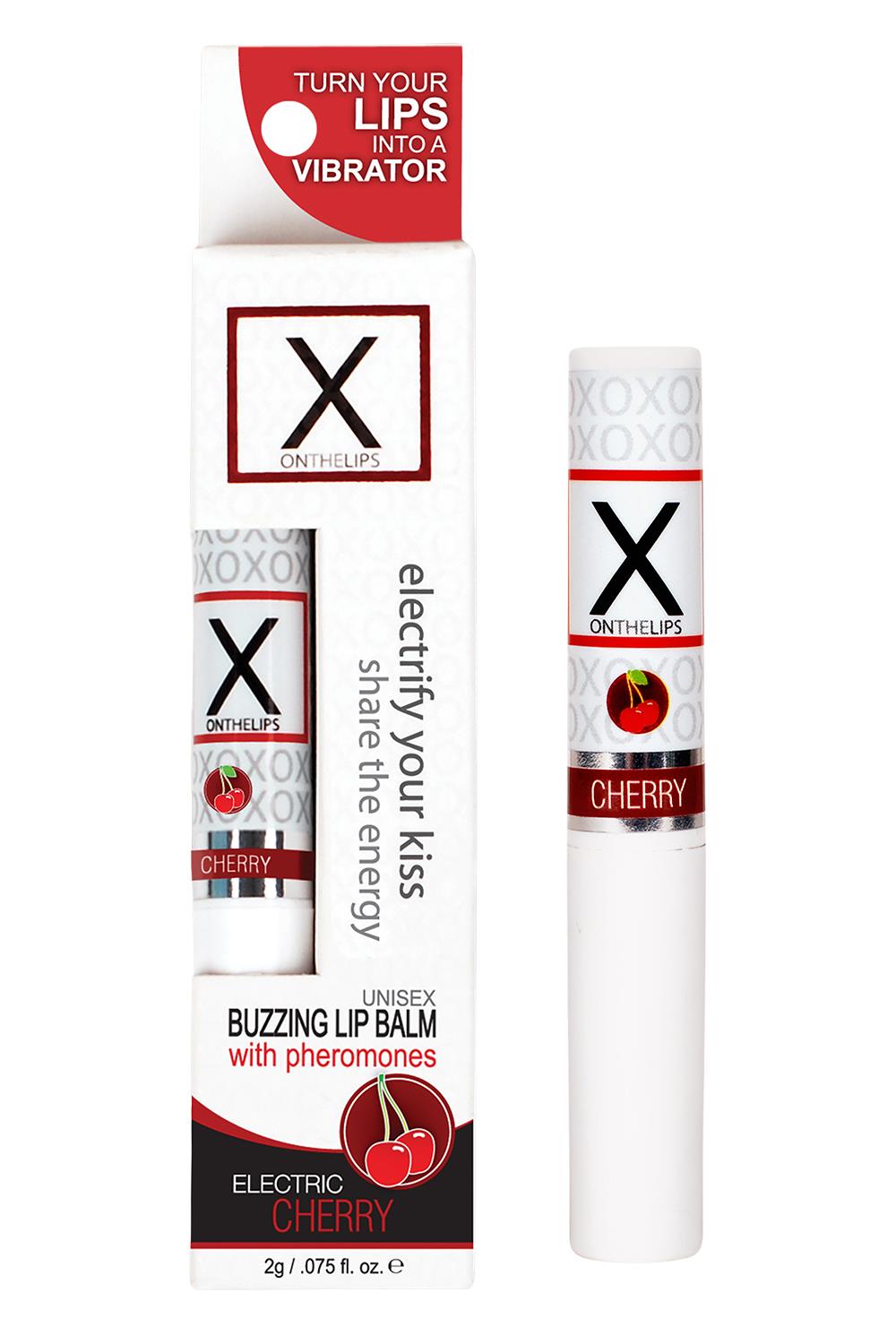 SENSUVA X ON THE LIPS BUZZING LIP BALM ELECTRIC CHERRY