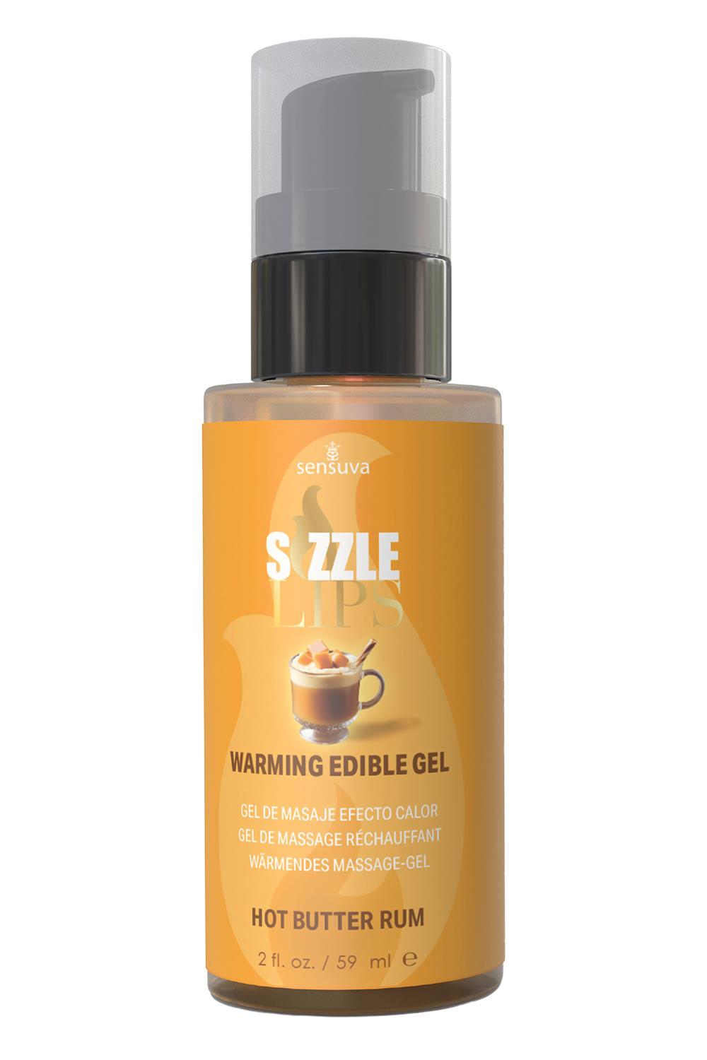 SENSUVA SIZZLE LIPS WARMING GEL BUTTER RUM 59ML