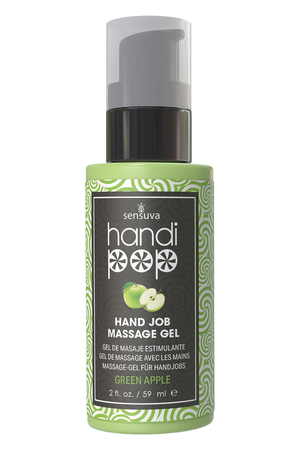 SENSUVA HANDIPOP EDIBLE MASSAGE GEL GREEN APPLE 59ML