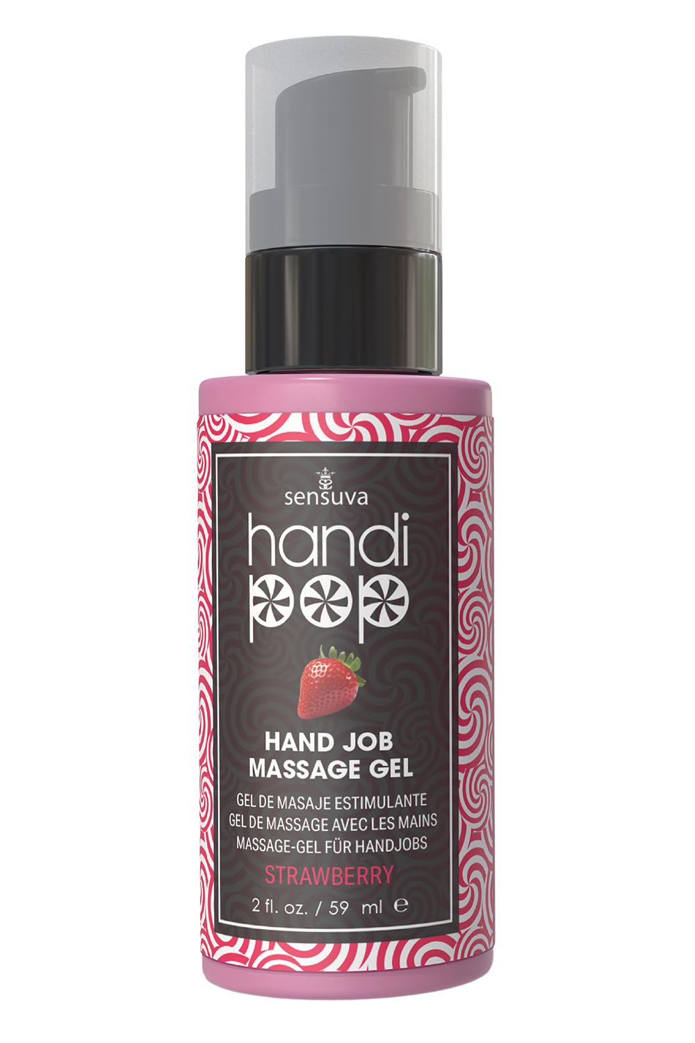 SENSUVA HANDIPOP EDIBLE MASSAGE GEL STRAWBERRY 59ML