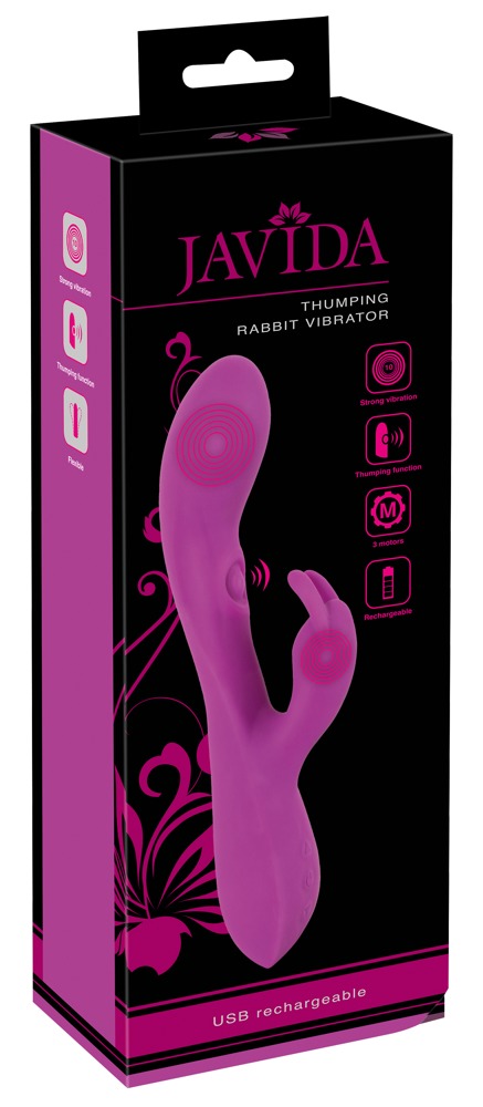 Triušio vibratorius Javida Thumping Rabbit Vibrator