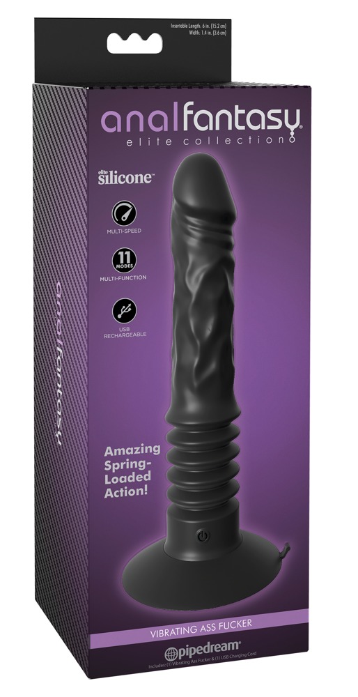 Analinis vibratorius Anal Fantasy Elite Vibrating, juodas