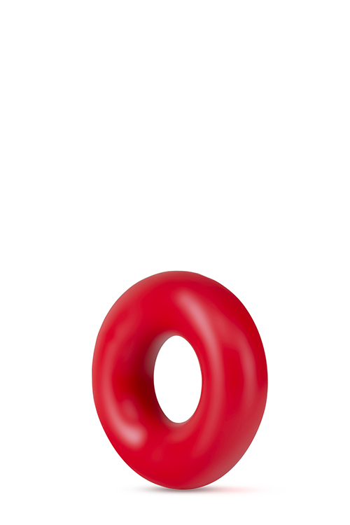 Penio žiedai Stay Hard Donut Rings Oversized, 2 vnt., raudoni