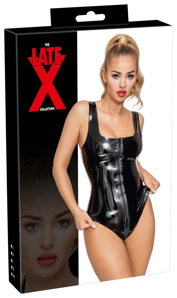 Seksualus bodis LateX Body Zip, juodas