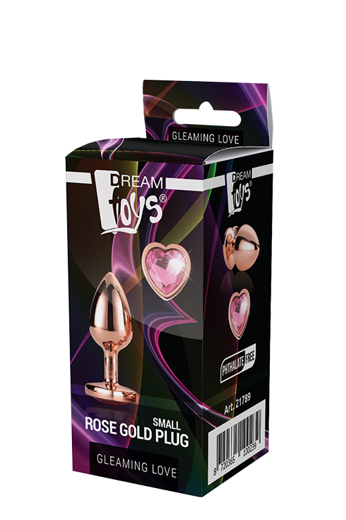 Gleaming love rose gold plug small