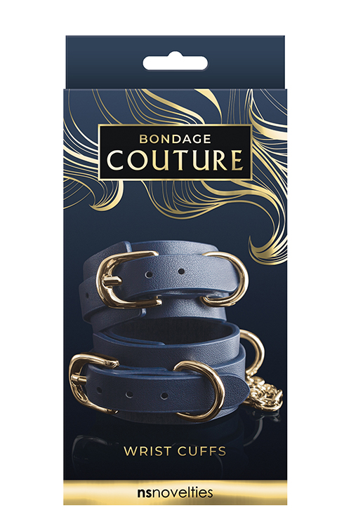 Wrist cuffs blue - Bondage couture