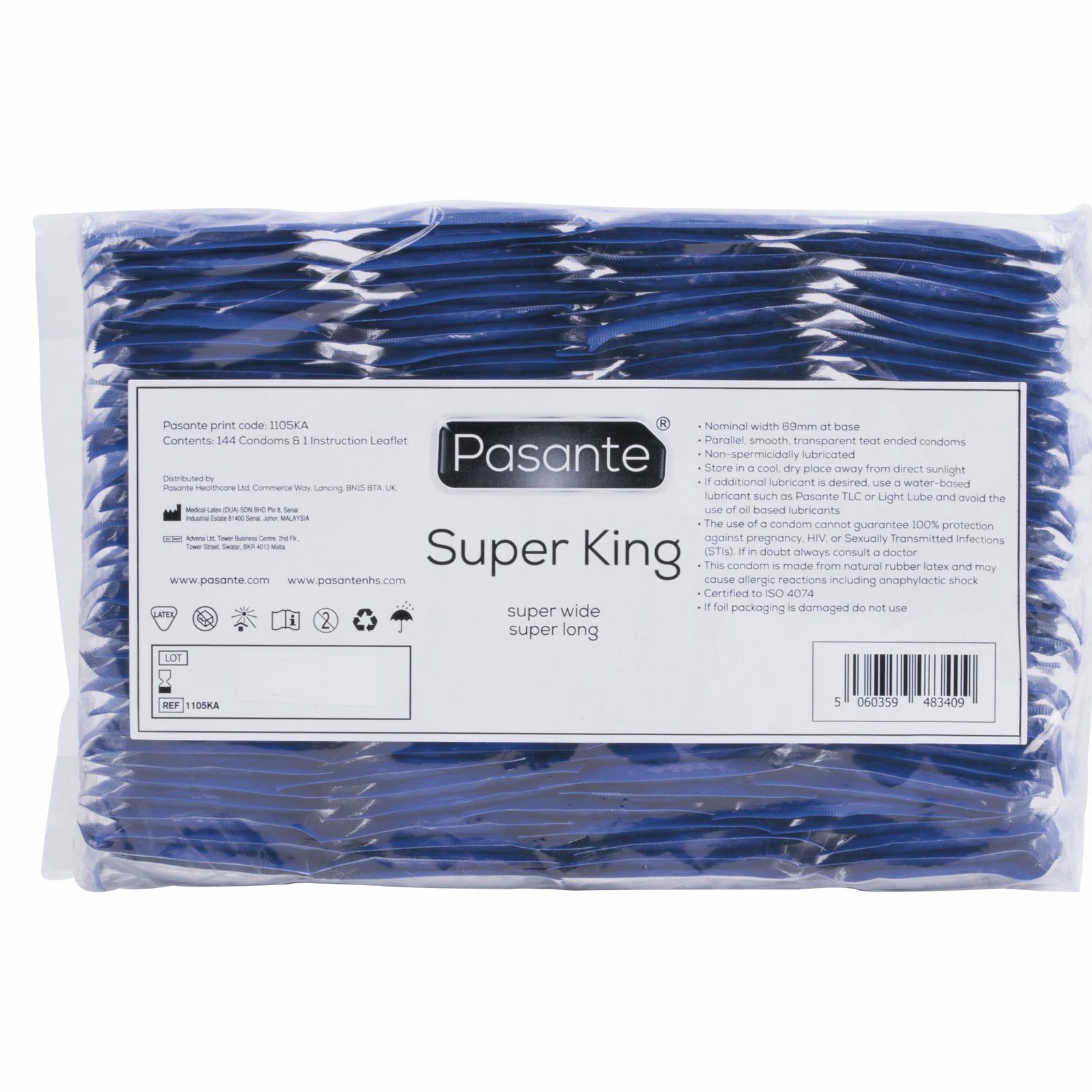 Prezervatyvai Pasante Super King Size, 144 vnt.