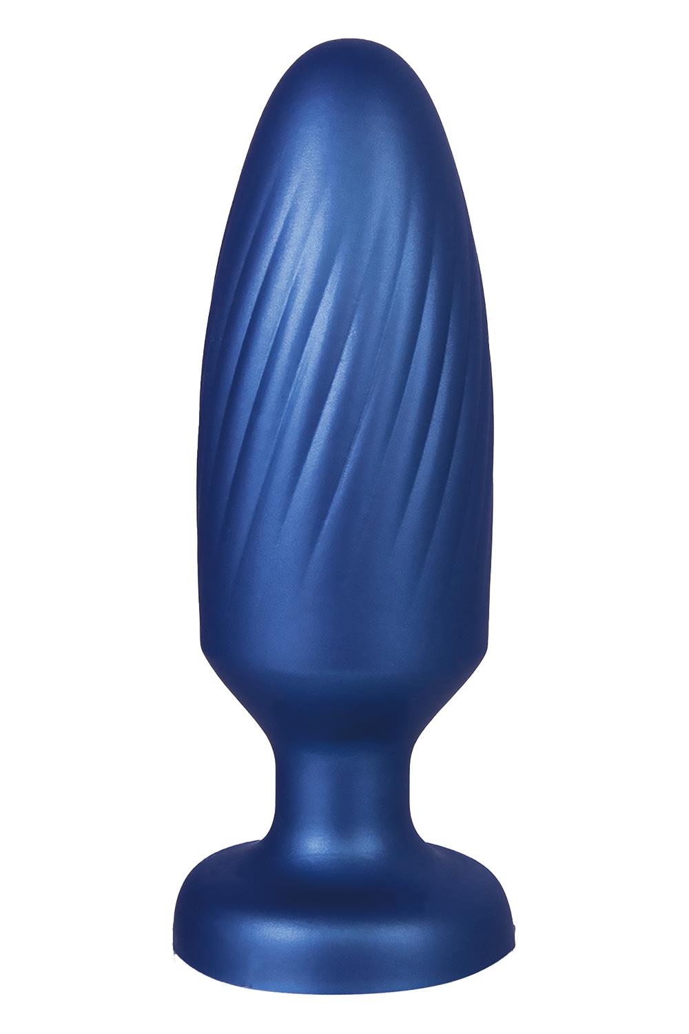 NMC 4 INCH SILICONE ANAL PLUG METALLIC BLUE