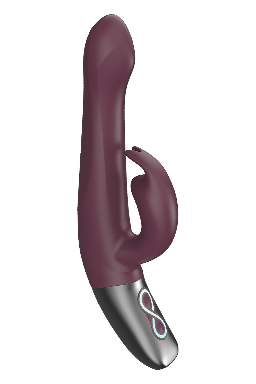 NMC 8.5 INCH SILICONE RECHARGEABLE VIBRATOR RUBINE RED