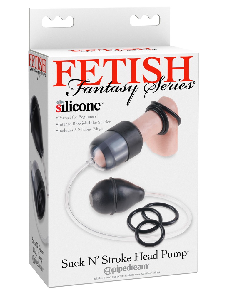 Penio žiedų ir pompos rinkinys Fetish Fantasy Series Suck N’ Stroke