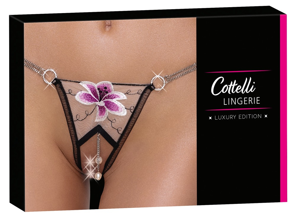 Cottelli Lingerie seksualios kelnaitės su juostele, S/M, S/M