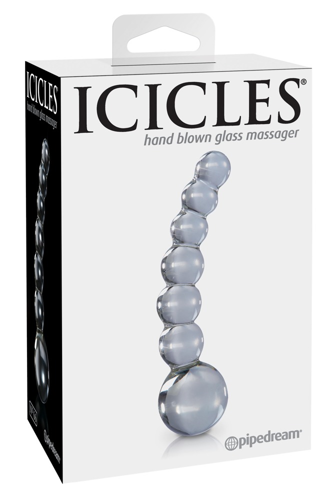 Varpos imitatorius Icicles No. 66, skaidrus, stiklinis