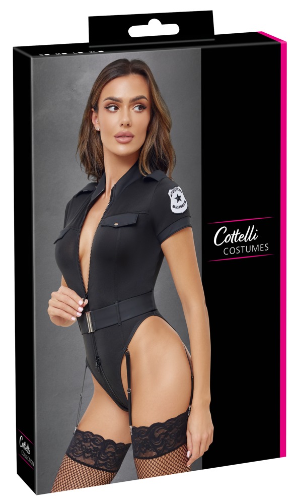 Erotinis policininkės kostiumas Cottelli Costumes, juodas