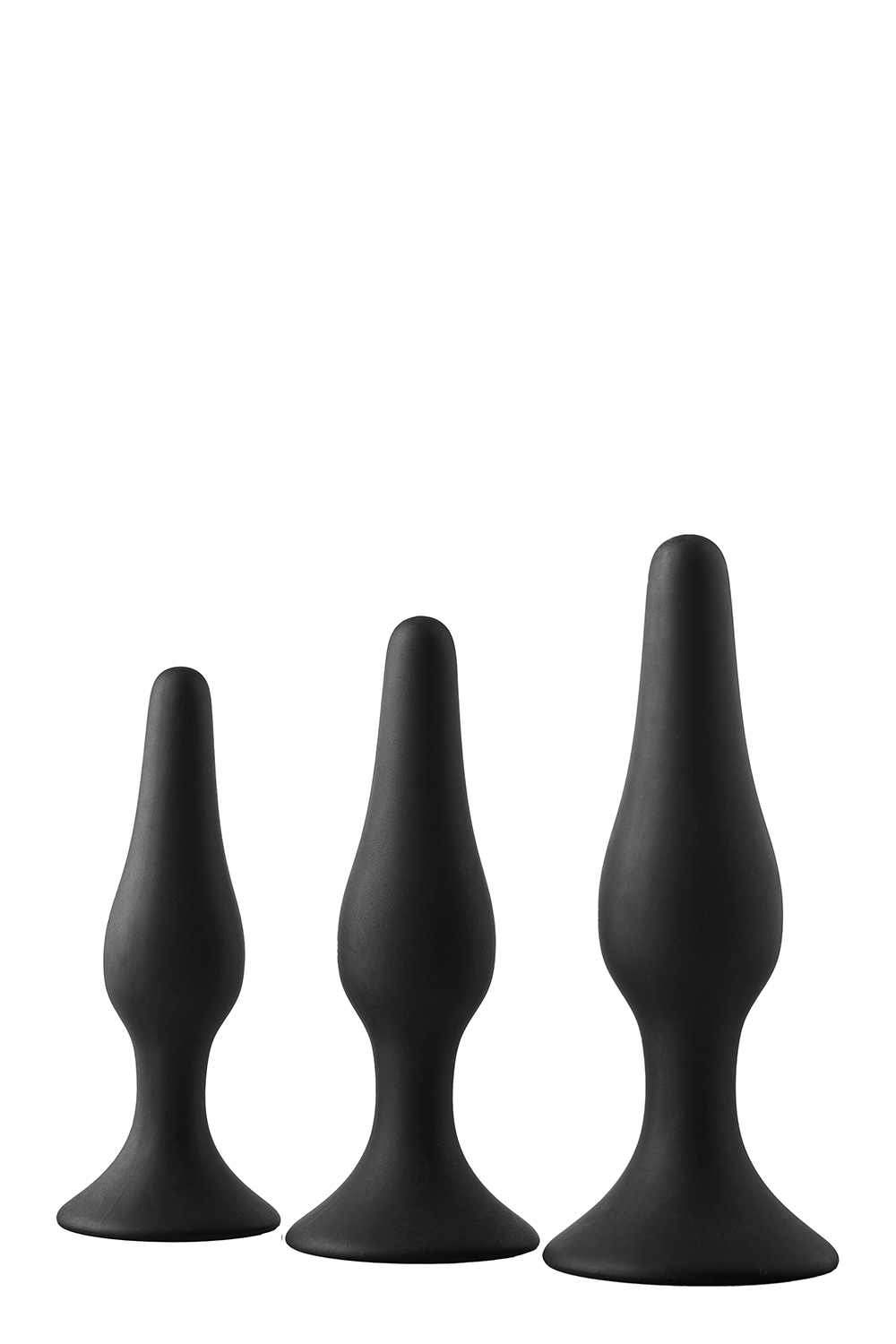 Analiniai kaiščiai Fantasstic Anal Training Kit, 3 vnt., juodi