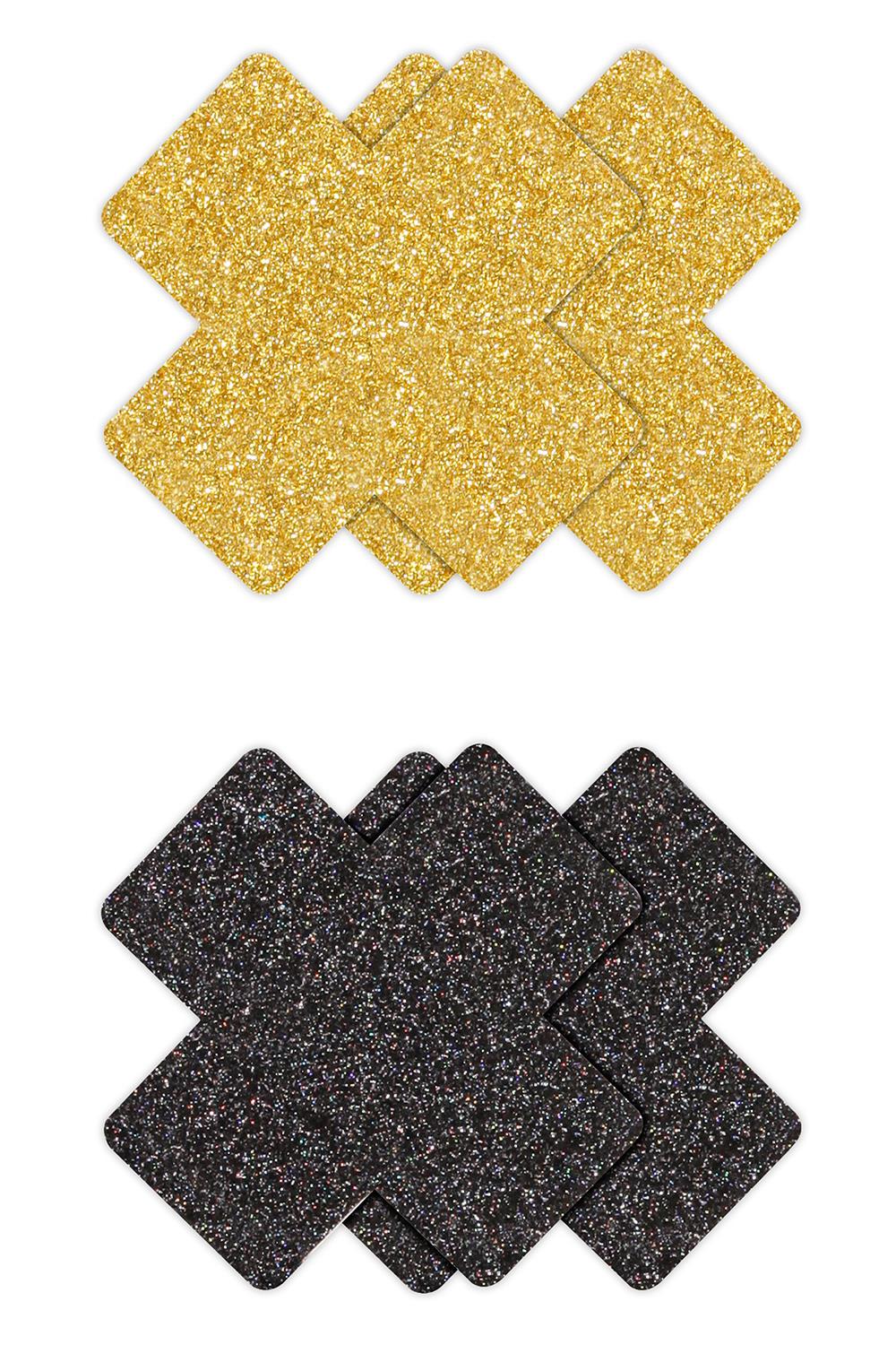 Spenelių lipdukai Glitter Cross, 2 poros