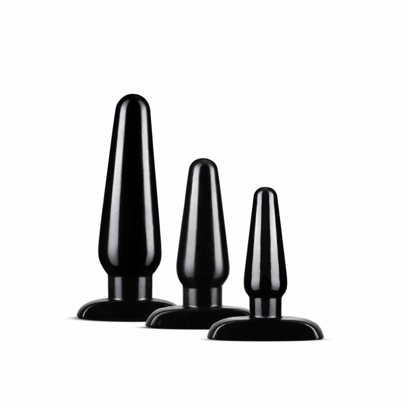 Analiniai kaiščiai Anal Adventures, 3 vnt, juodi