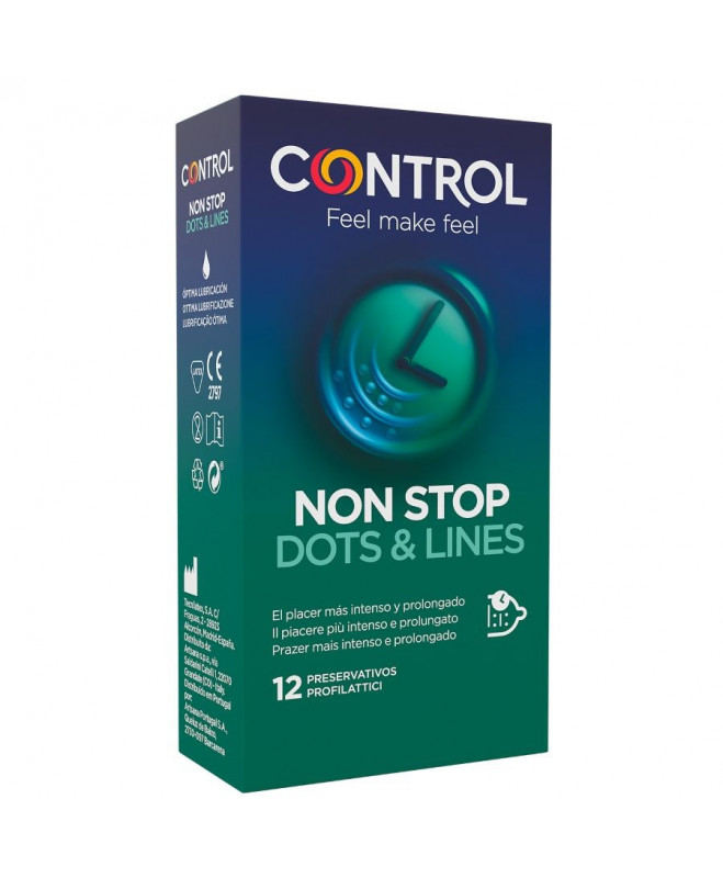 CONTROL NONSTOP DOTS AND LINES CONDOMS 12 UNITS