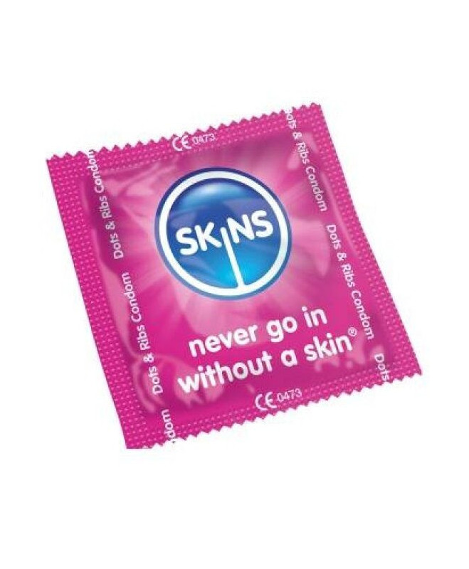 SKINS CONDOMS POINTS & STRIPS BAG 500 UNITS