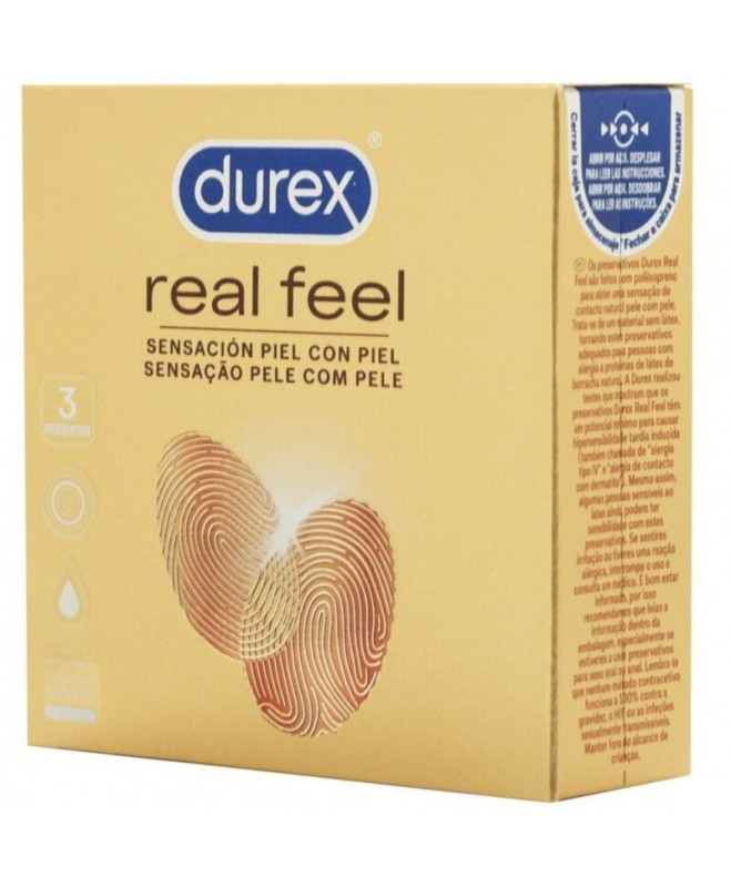 DUREX REAL FEEL CONDOMS 3 UNITS