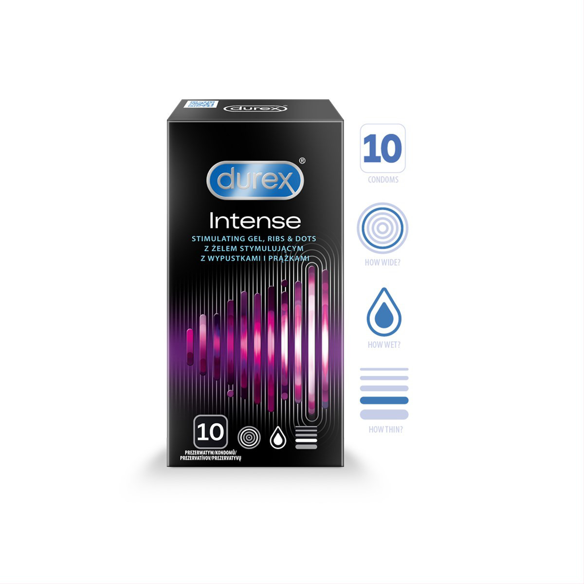 DUREX INTENSE, prezervatyvai, 10 vnt.
