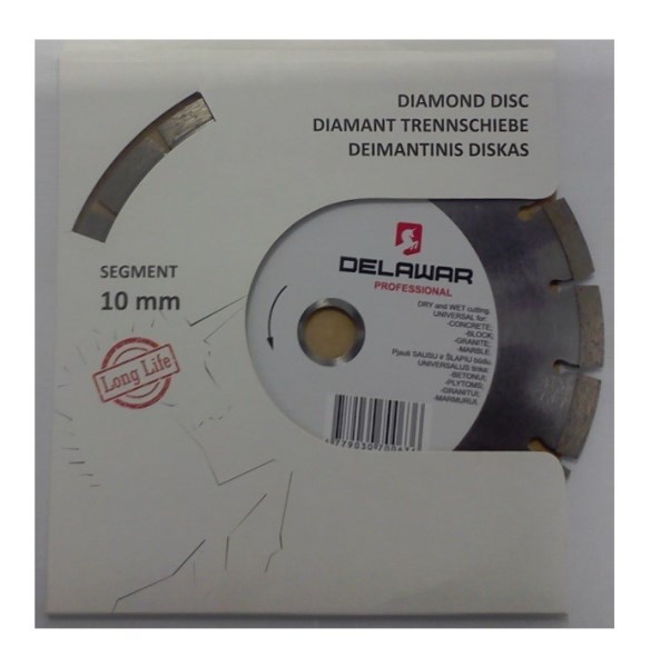 Diskas deimantinis 230x3x22,23 mm Segment DeLawar