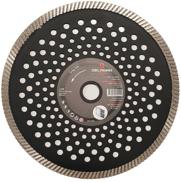Diskas deimantinis 230x3x22,23 mm Turbo HOT RC Delawar