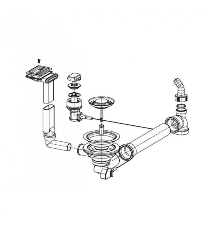 Ventilis FRANKE plautuvės EFX 614-78, EFL 614-78, d 3- 039 - 039 1/2, ekscentrinis