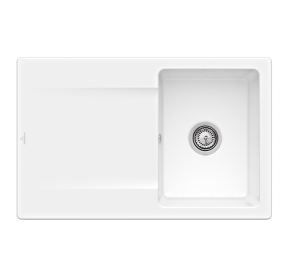 Villeroy - Boch Siluet 45 keraminė plautuvė : Spalva - Grafitas, Ventilis - Ekscentrinis ventilis