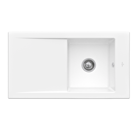 Villeroy - Boch Timeline 50 keraminė plautuvė : Spalva - Kreminė matinė, Ventilis - Įprastas ventilis
