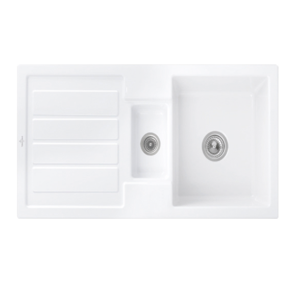 Villeroy - Boch Flavia 60 keraminė plautuvė : Spalva - Balta blizgi (Snow White), Ventilis - Įprastas ventilis