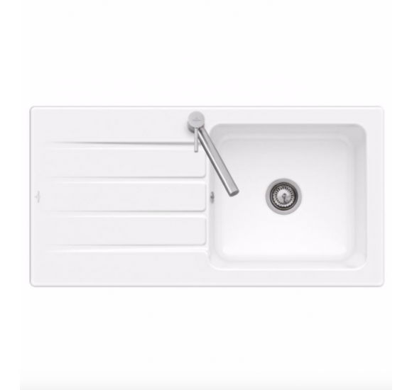 Villeroy - Boch Architectura 60 keraminė plautuvė : Spalva - Balta blizgi (Snow White), Ventilis - Įprastas ventilis