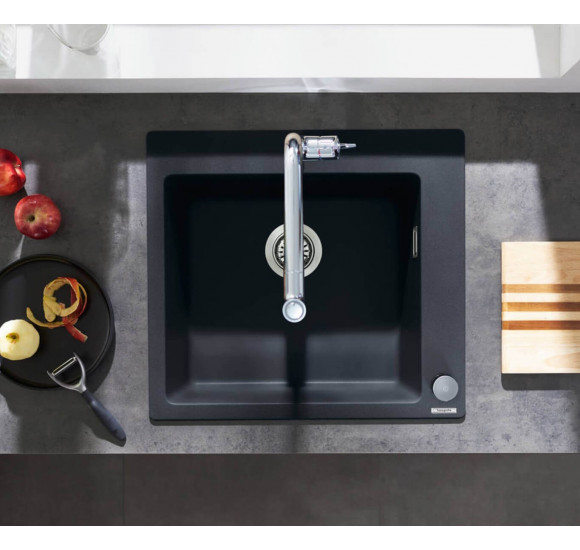 Hansgrohe Granitinė plautuvė S510-F450 : Spalva - Juoda matinė
