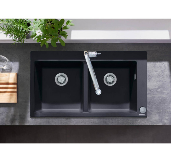 Hansgrohe Granitinė plautuvė F770 : Spalva - Juoda matinė