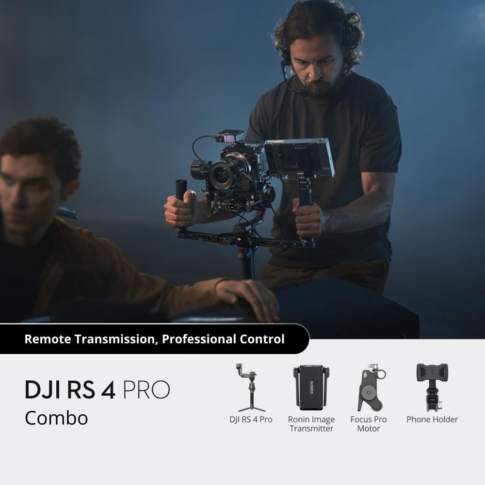 DJI RS 4 Pro Combo Rankinis fotoaparato stabilizatorius Juoda