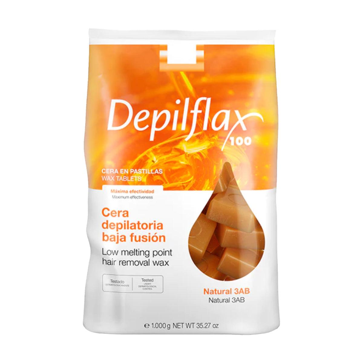 DEPILFLAX kietasis vaškas naudojamas be juostelių depiliacijai NATURAL, 1 kg