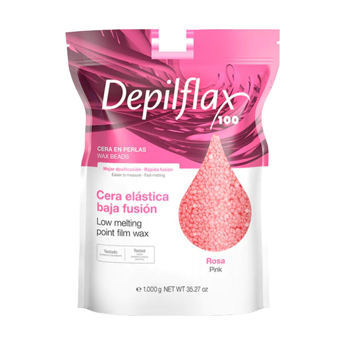 DEPILFLAX 100 elastingas depiliacinis vaškas  ROSE DEW, 1000 g