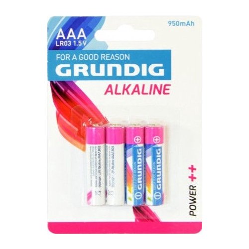 Maitinimo elementai GRUNDIG ALKALINE, LR03, 1.5V, AAA, 4 vnt.