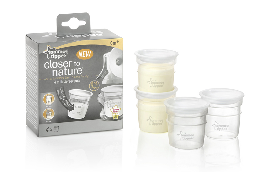 TOMMEE TIPPEE indeliai motinos pienui laikyti, 4 vnt.